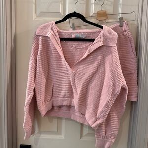 Free People Beach Pink Sweater Set